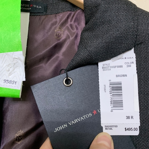 John Varvatos Star Usa Luxe Variable Tic 38 Regular Fit Suit Separate Sport Coat - Picture 2 of 8